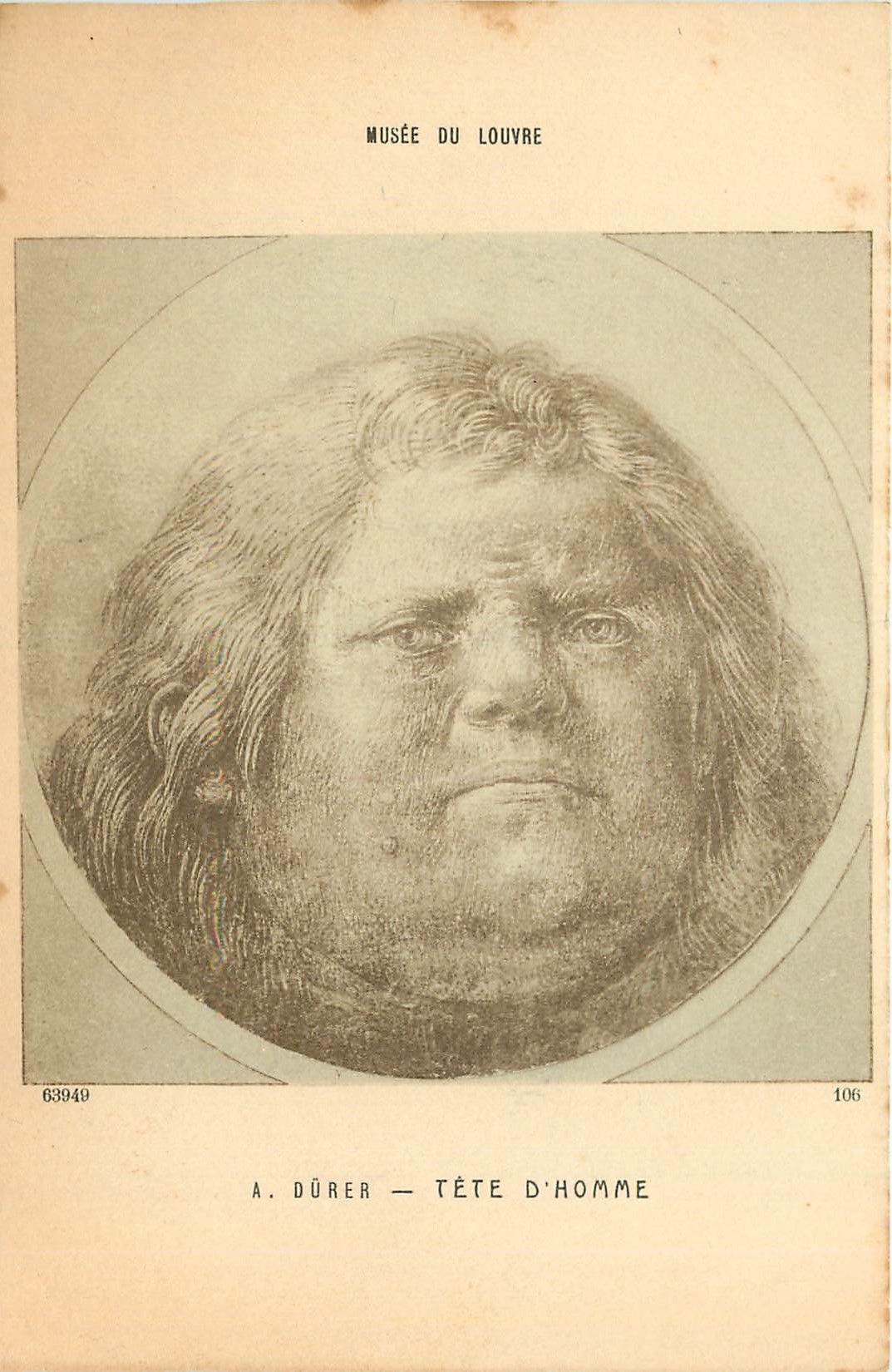 CPA Musee du Louvre Durer Tete d'Homme 
