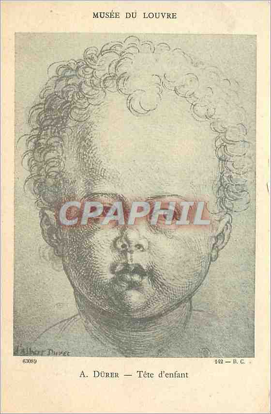 CPA Musee du Louvre Durer Tete d'Enfant 