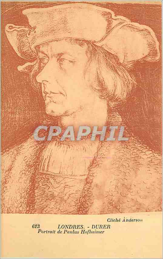 CPA Londres Durer Portrait de Paulus Hofhaimer 