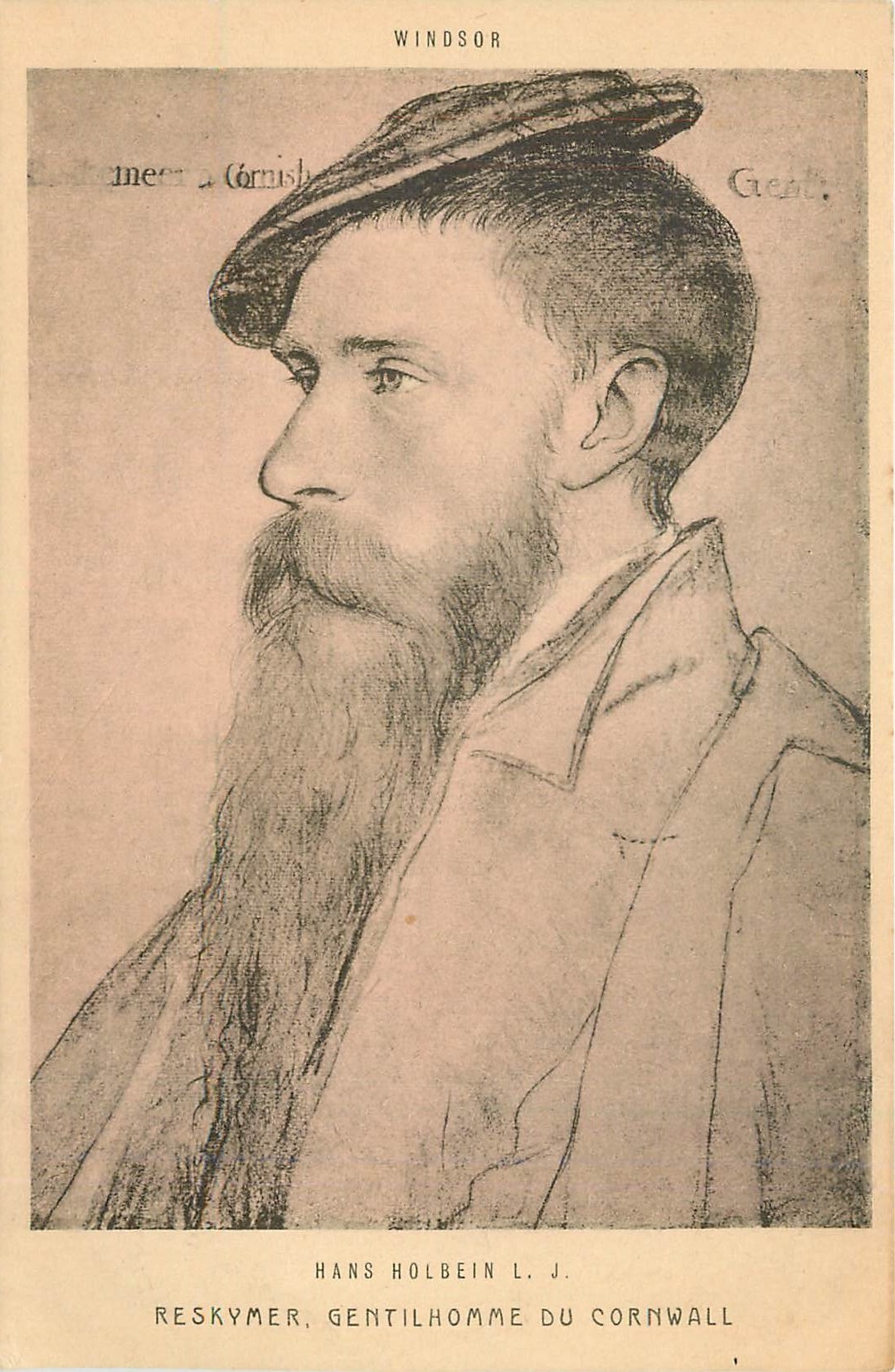 Hans Holbein L.J. — Portrait de Reskymere, gentilhomme du Cornouailles — Braun & C°, Dornach