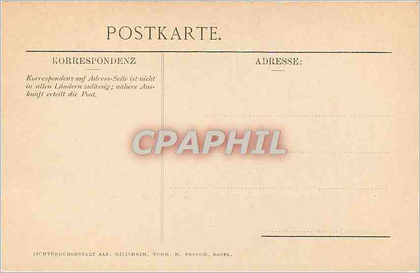 CPA Oeffentliche Kunstsammlung Basel Hans Holbein  — Rückseite