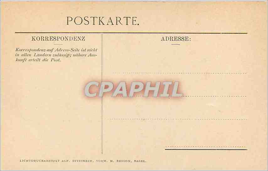 CPA Oeffentliche Kunstsammlung Basel Hans Holbein  — Verso