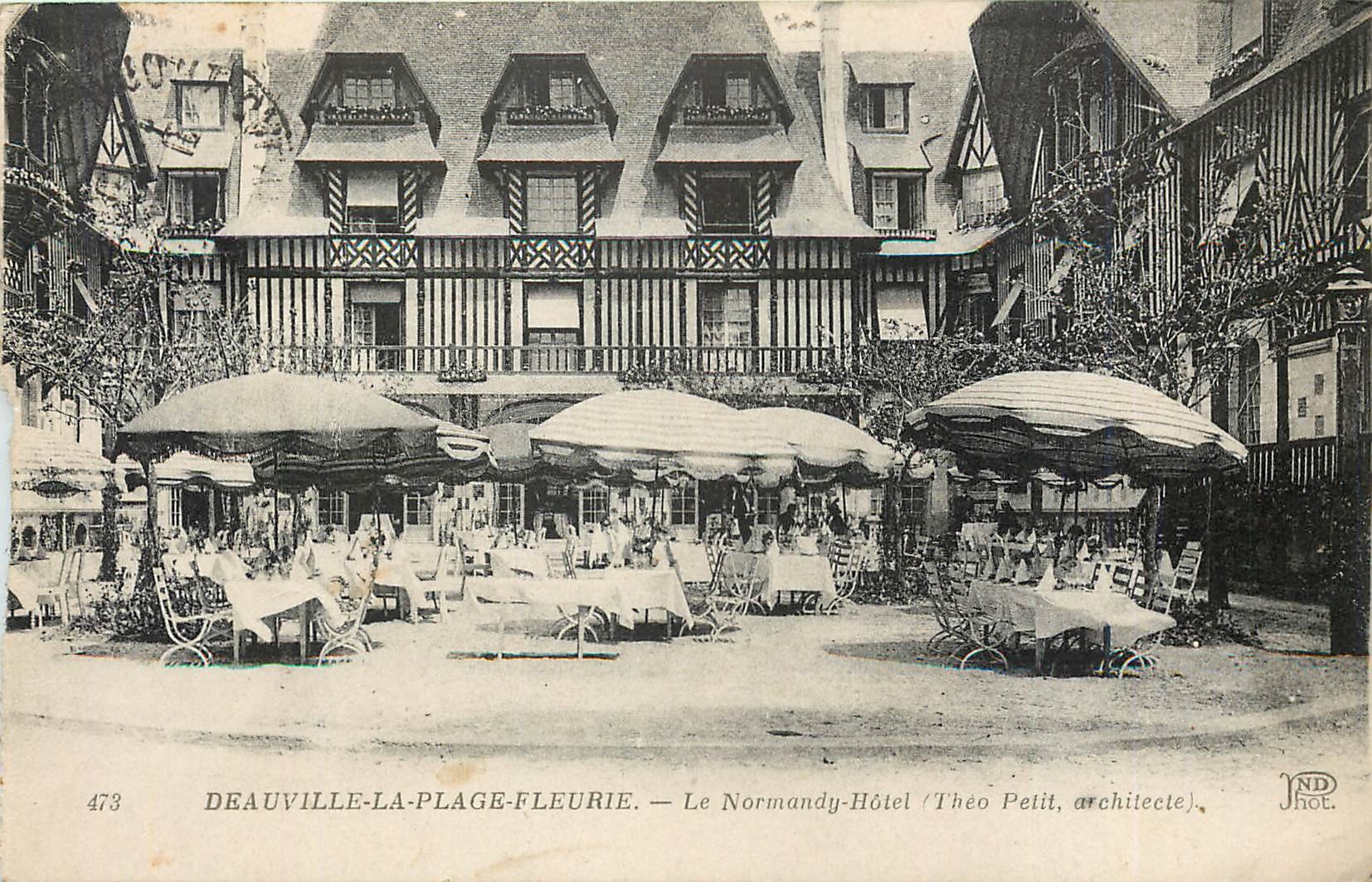 CPA Deauville La Plage Fleurie Le Normandy Hotel Theo Petit 