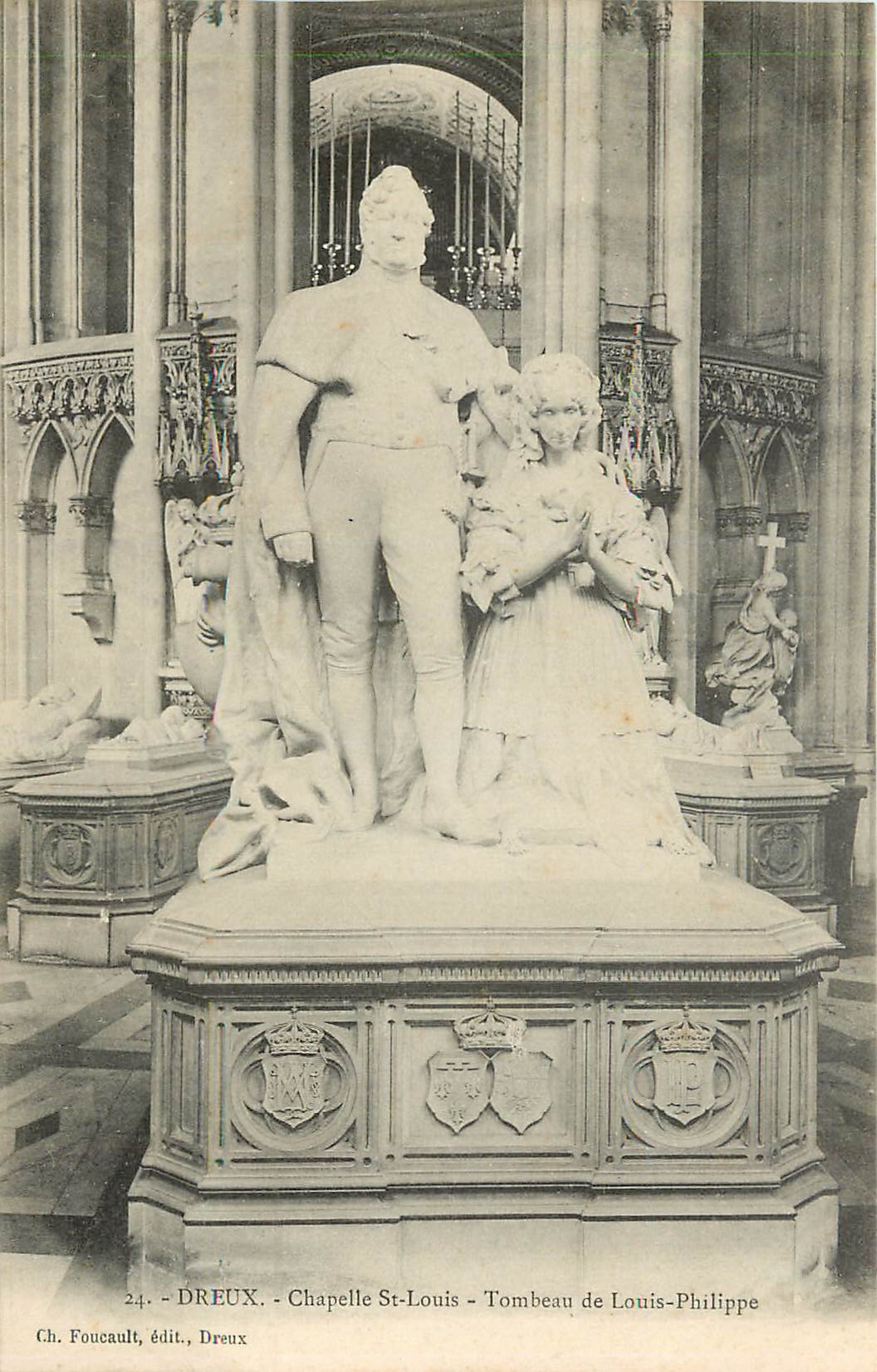 Dreux - Chapelle Saint-Louis - Tombeau de Louis-Philippe — Ch. Foucault, édit., Dreux, n°24