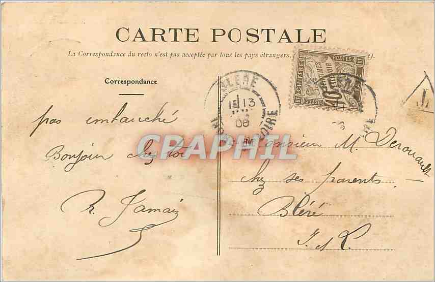 CPA Nantes Le Theatre Graslin et la Rue Crebillon  — Rückseite