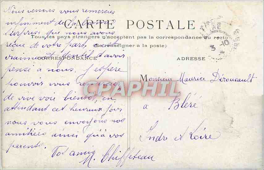 CPA Paris Les Buttes Chaumont  — Rückseite