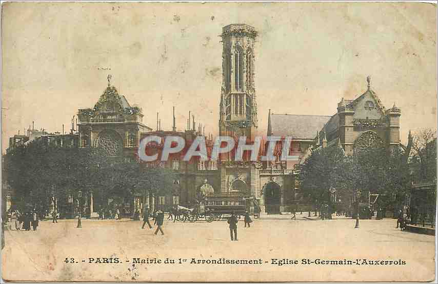 CPA Paris Mairie du 1er Arrondissement Eglise St Germain l'Auxerrois 