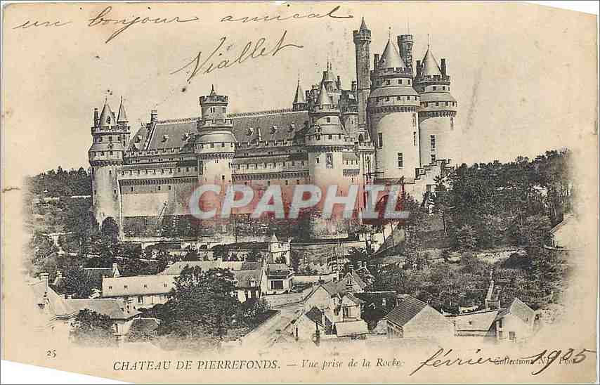 CPA Chateau de Pierrefond Vue prise de Roches 