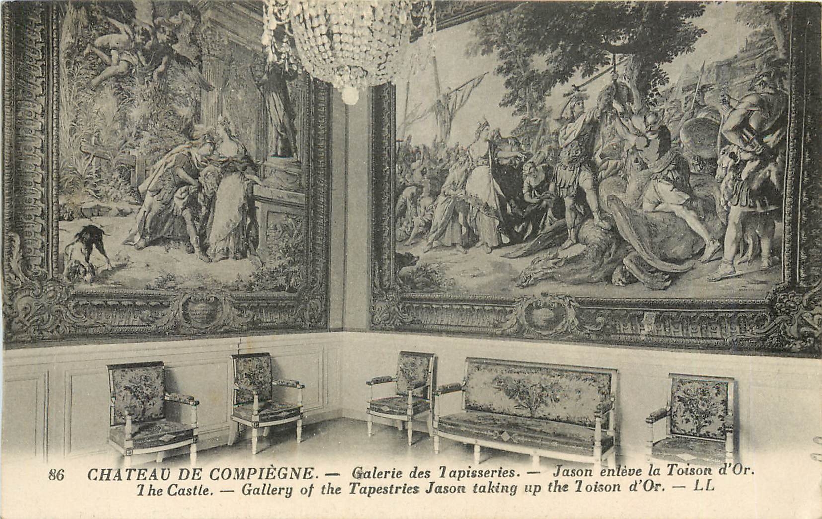 CPA Chateau de Compiegne Galerie des Tapisseries Jason enleve la Toison d'Or 