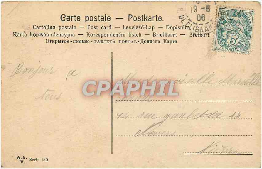 CPA Bonne Annee Enfant — Rückseite