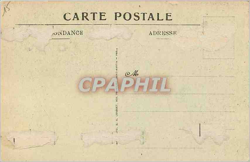 CPA Paris Hotel des Monnaies Ancien Hotel Laverdy  — Rückseite