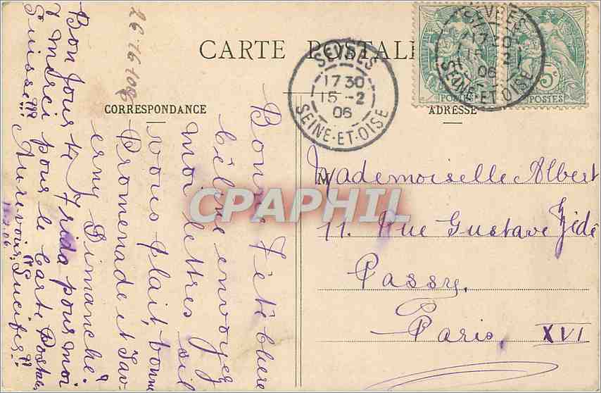 CPA Paris Bois de Boulogne  — Rückseite