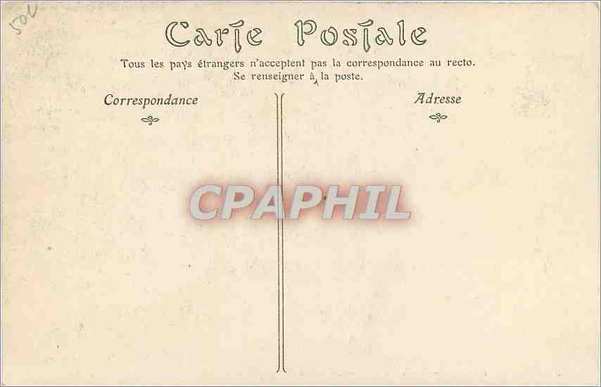 CPA Paris La Sainte Chapelle Linteau et Tympan de la Loggia  — Rückseite