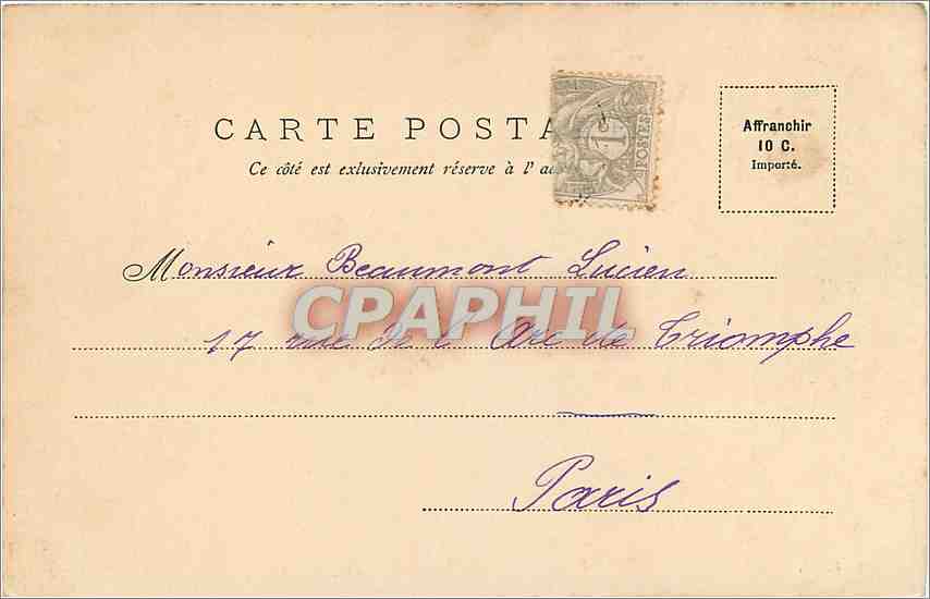 CPA Paris Bois de Boulogne Le grand Lac  — Rückseite