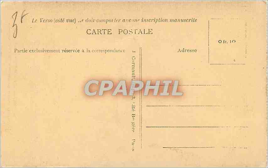 CPA Paris Le Pantheon le Caveaux Tombeau Provisoire contenant le coeur de Gambetta  — Rückseite