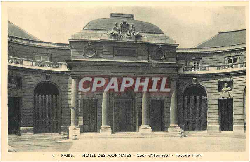 CPA Paris Hotel des Monnaies Cour d'Honneur Facade Nord 
