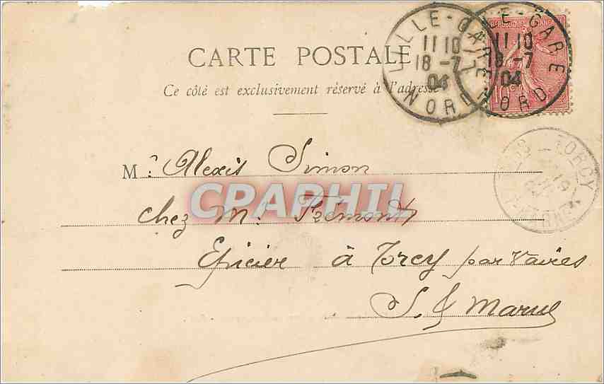CPA Lille La Deule et le Pont du Ramponeua  — Rückseite