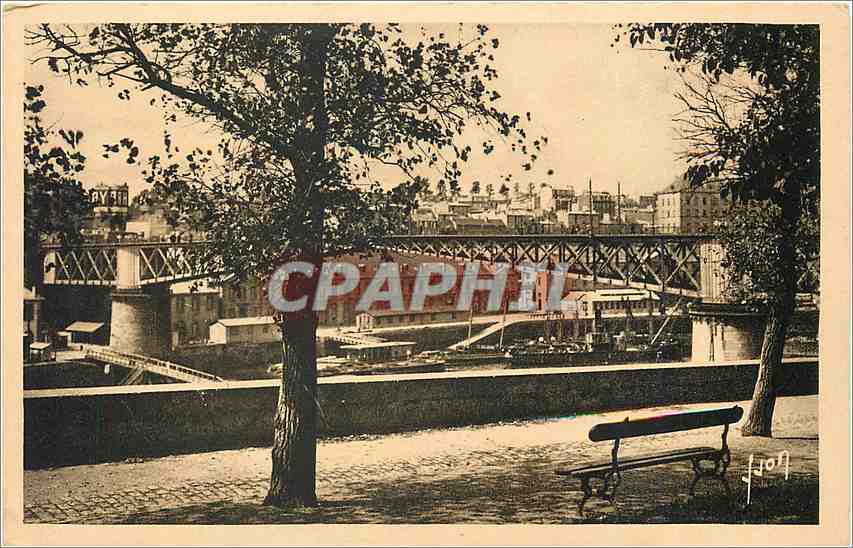 CPA Brest Finistere Le pont tournant vu du boulevard Thiers 