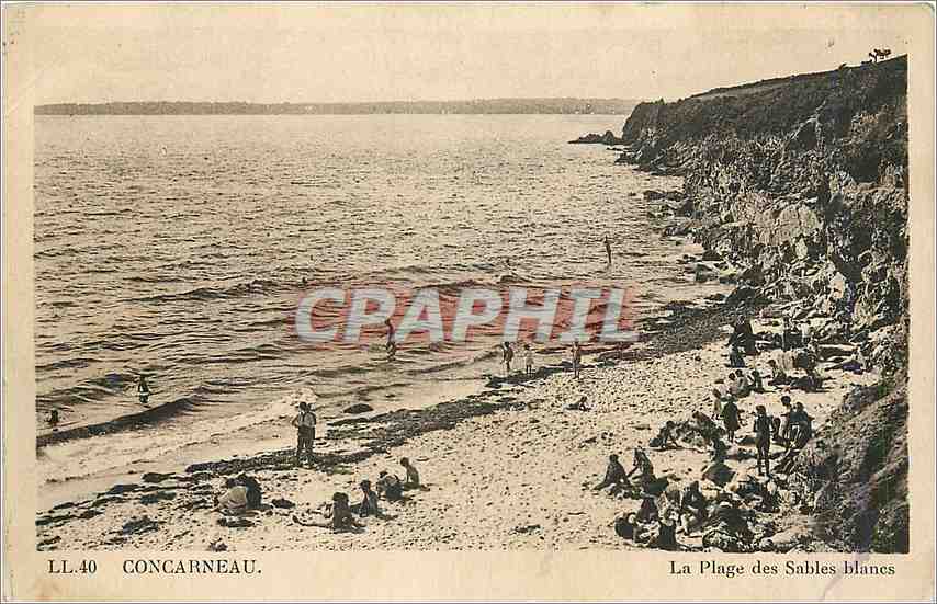 CPA Concarneau La Plage des Sables Blancs 