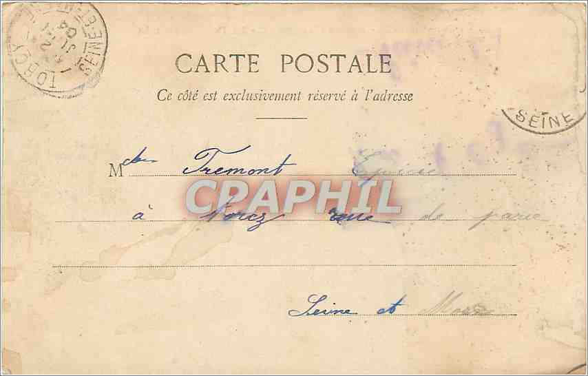 CPA Paris Buttes Chaumont Le Pont Suspendu  — Rückseite