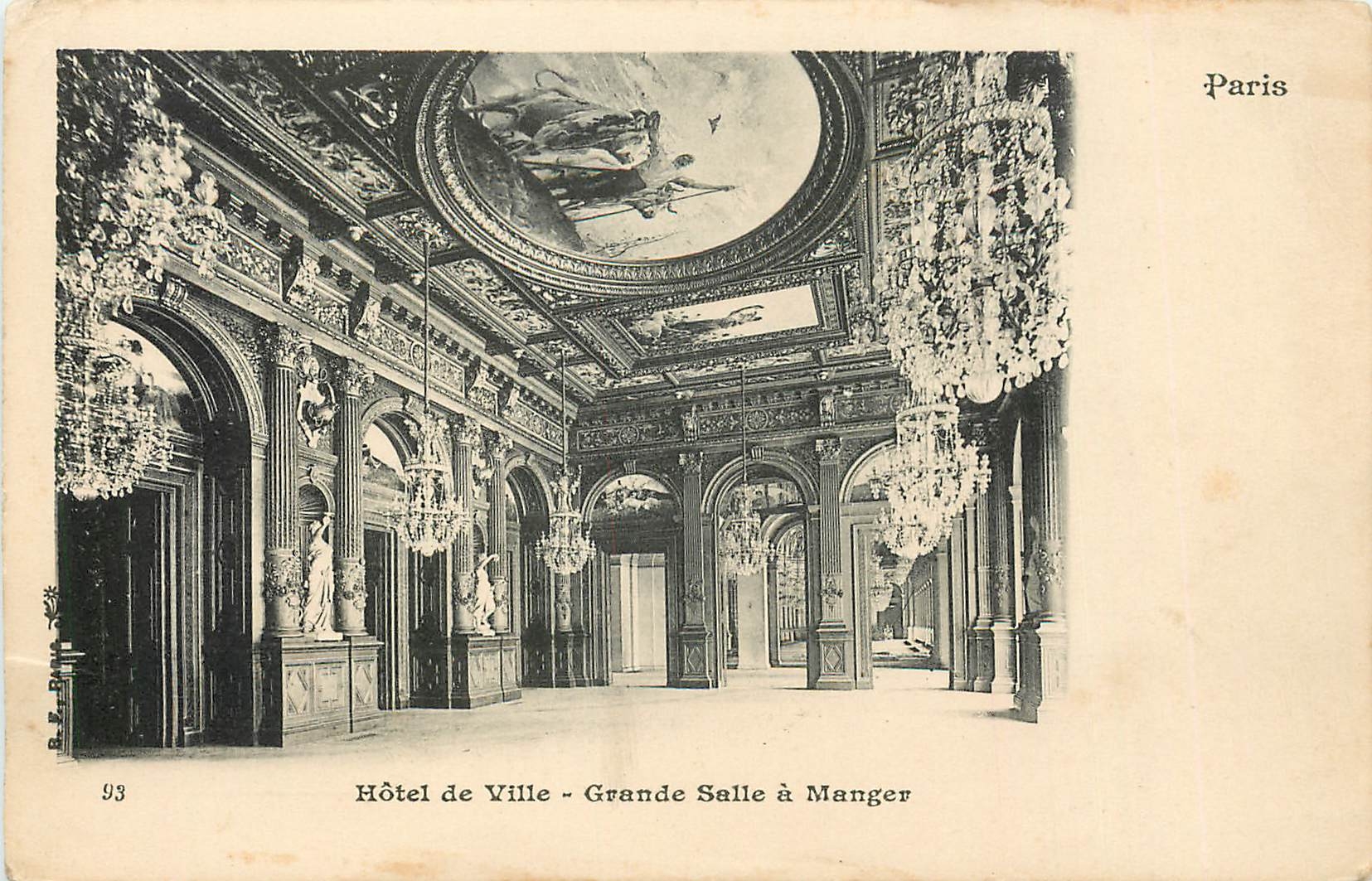 CPA Paris Hotel de Ville Grande Salle a Manger 