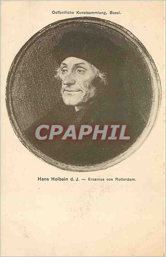 CPA Oeffentliche Kunstsammlung Basel Hans Holbein Erasmus von Rotterdam 