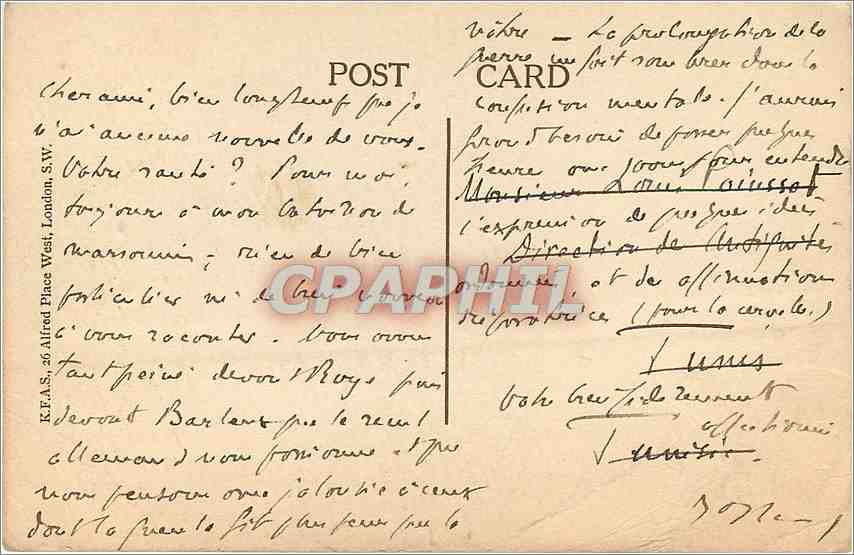 CPA Hans Holbein Bonifacius Amerbach  — Verso