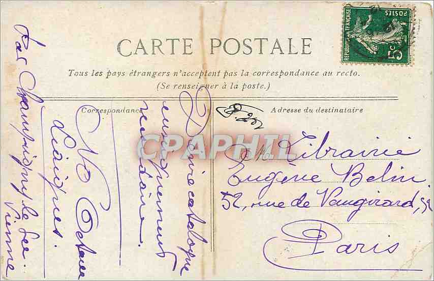 CPA Le Palais de Versailles a vol d'Oiseau  — Verso