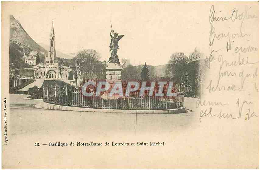 CPA Basilique de Notre Dame de Lourdes et Saint Michel 