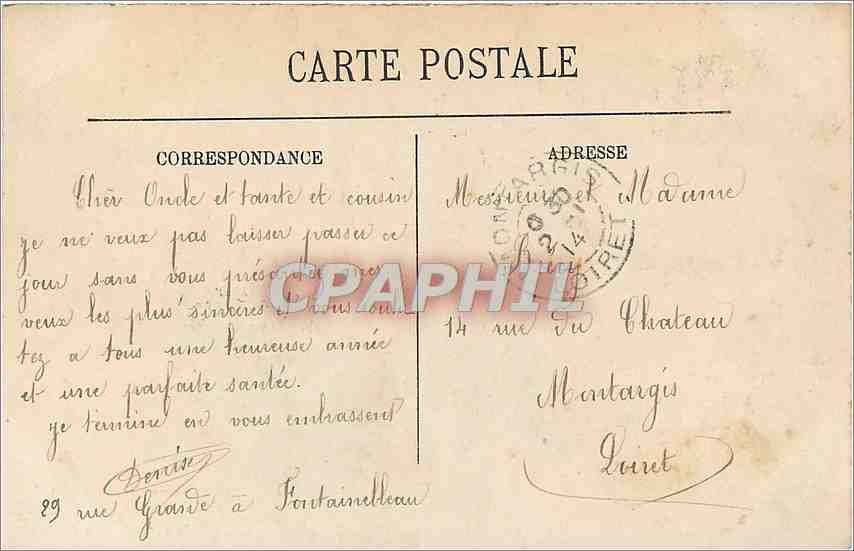 Fontainebleau — Das Schloss. — Der Ratssaal. — LL. — Verlag LL, Nr. 46 — Rückseite
