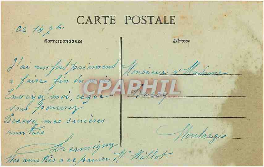 Reims dans les Ruines — après la Retraite des Allemands — Vue Générale des Tissages, Boulevard Saint-Marceaux — Thullier, Éditeur, Charleville — Verso
