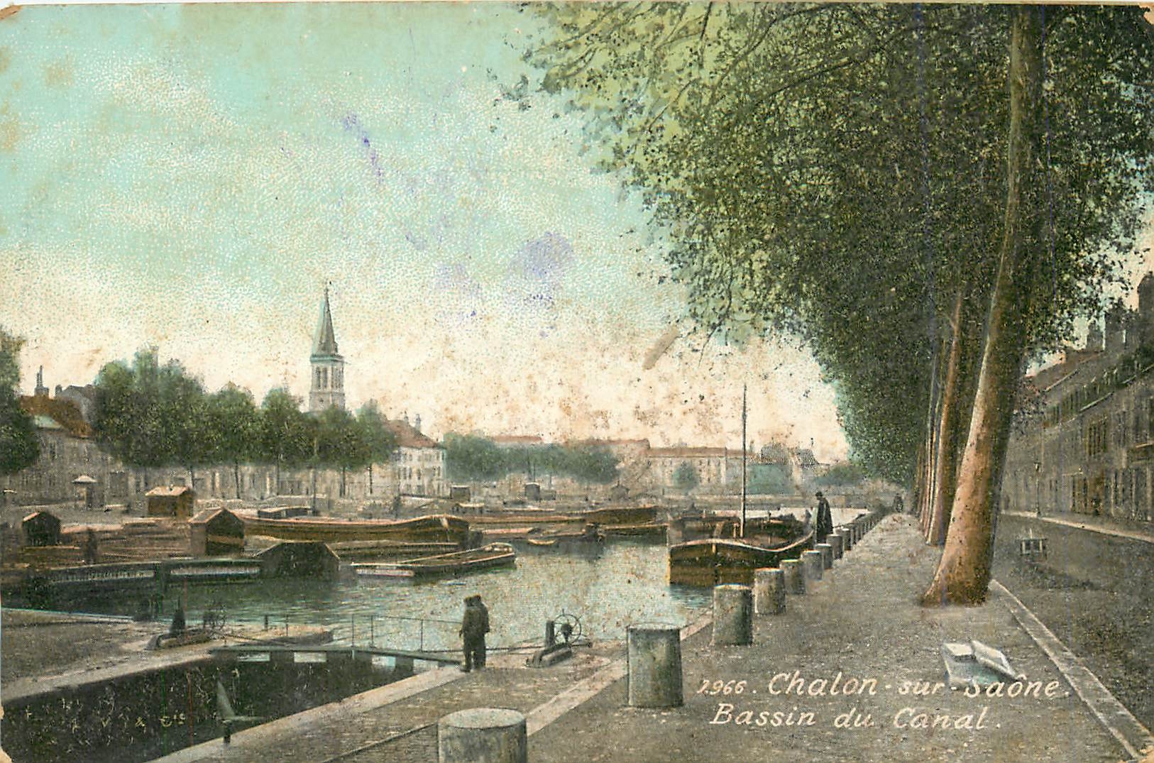 CPA Chalon sur Saone Bassin du Canal 