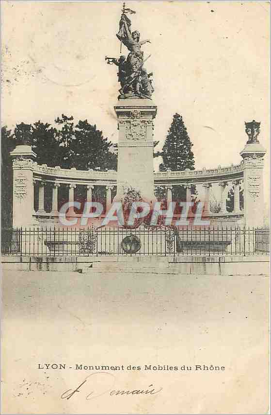 CPA Lyon Monument des Mobiles du Rhone 