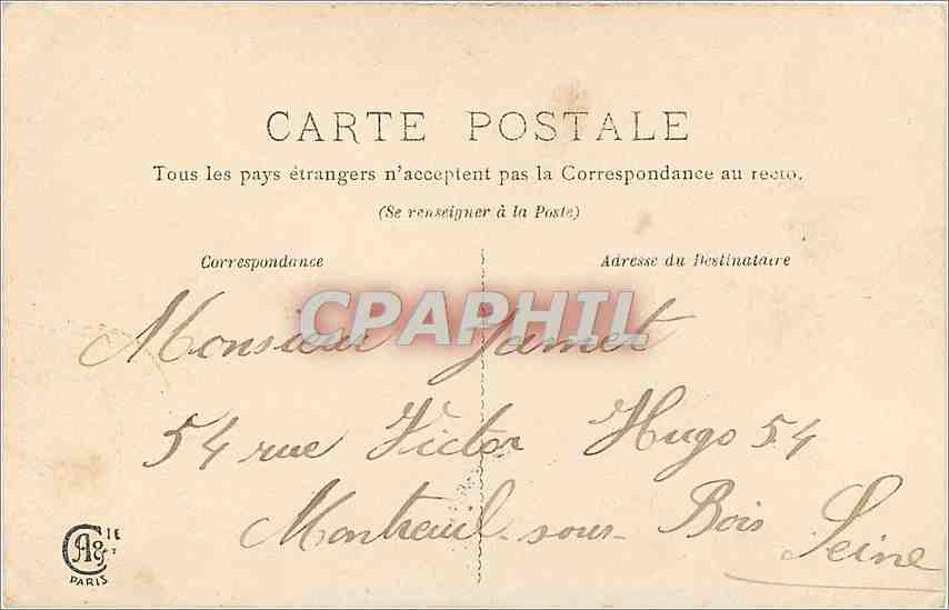 CPA Enfant — Rückseite
