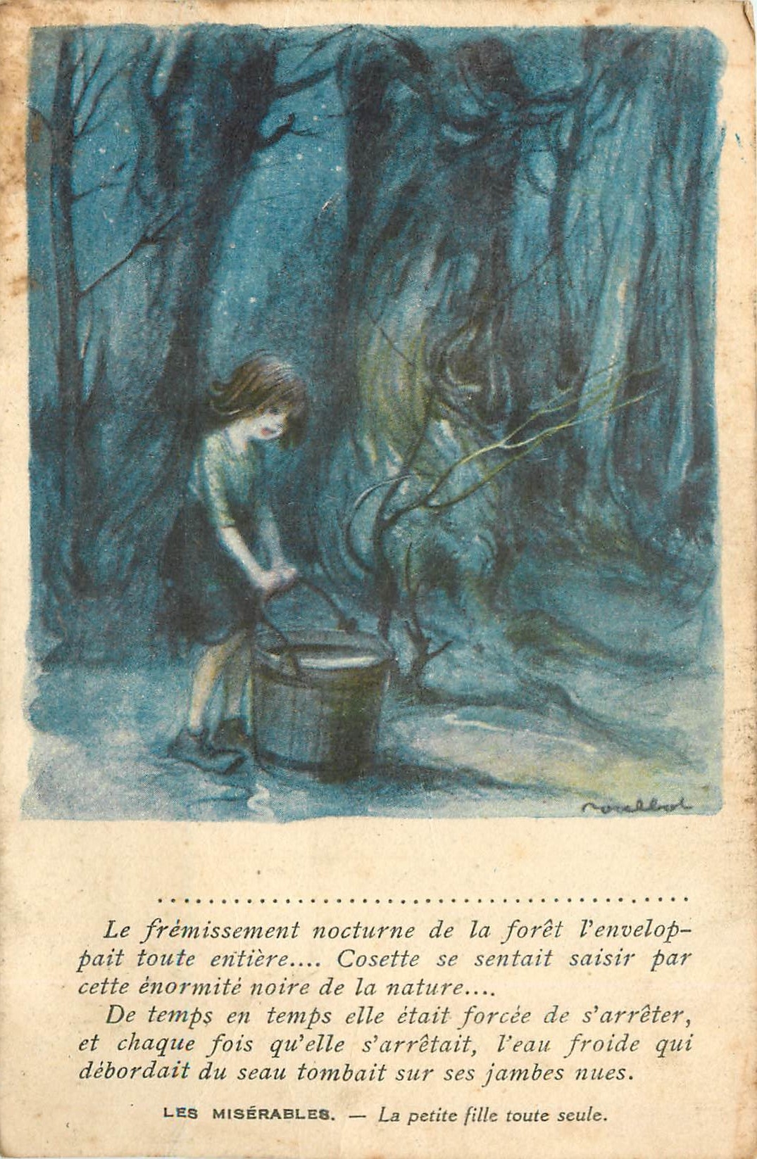 CPA Les Miserables La petite fille toute scule Poulbot