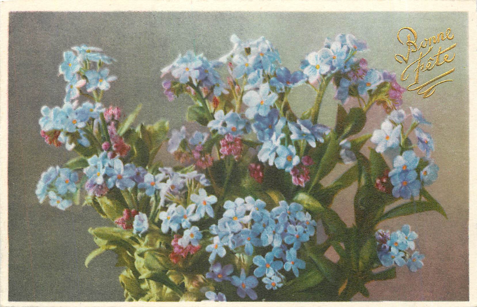 CPA Bonne Fete Fleurs