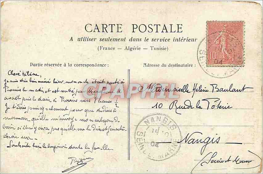 CPA Quinquina Fourey Prechi Precha Enfant — Verso