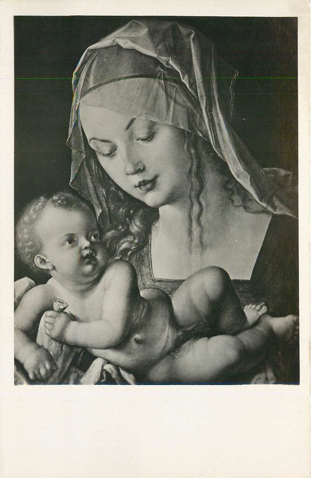 CPA Durer Madonna mit Birne Kunsth Museum Wien 