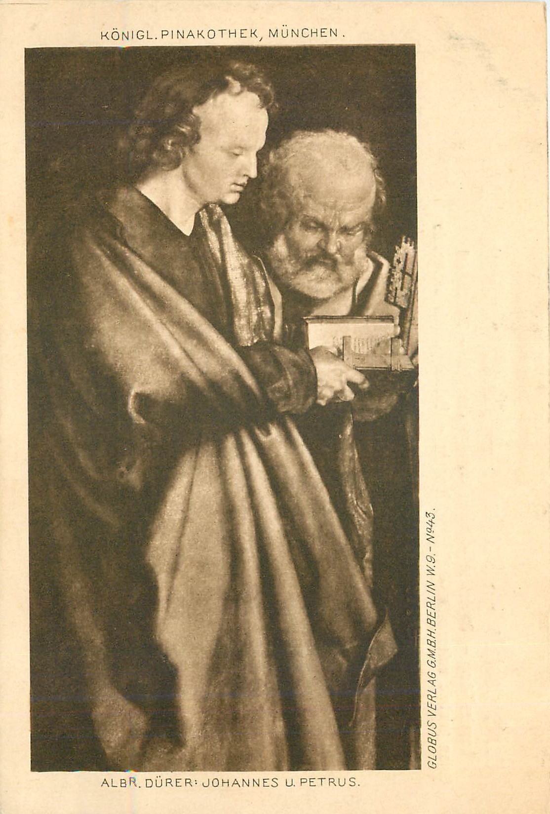 CPA Konigl Pinakothek Munchen Albr Durer Johannes u Petrus 