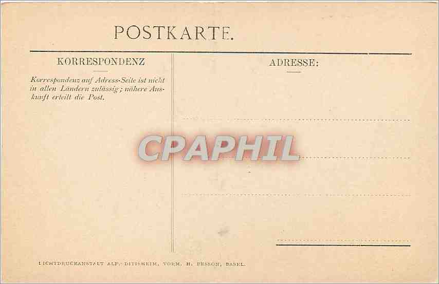 CPA Oeffentliche Kunstsammlung Basel H Holbein Orgelflugel  — Verso