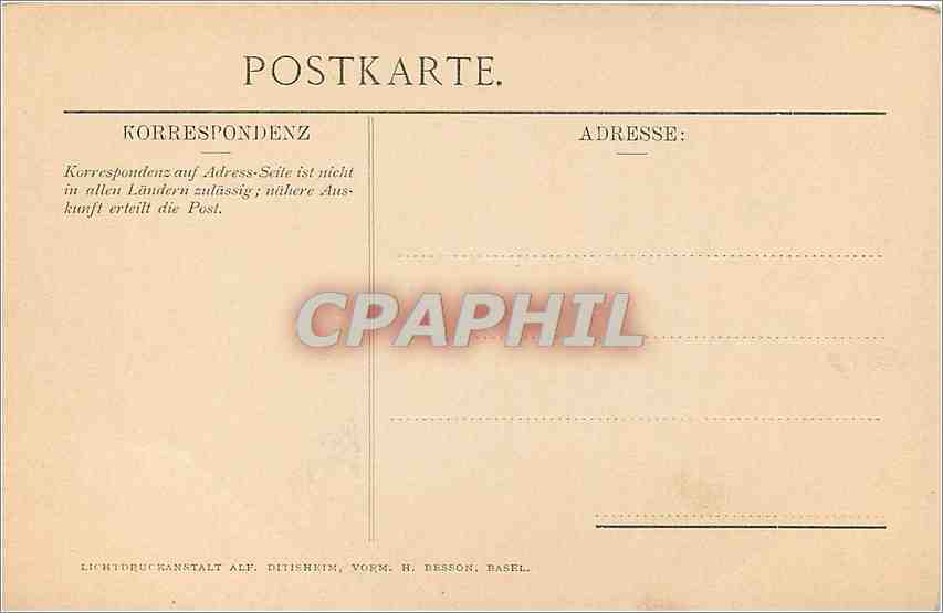 CPA Oeffentliche Kunstsammlung Basel H Holbein Landsknechtschlacht  — Verso