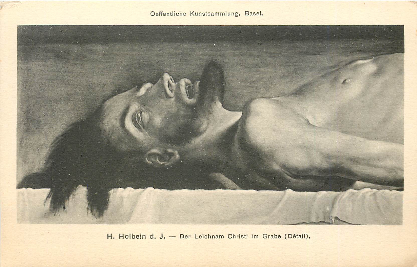 CPA Oeffentliche Kunstsammlung Basel H Holbein Der Leichnam Christi im Grabe 
