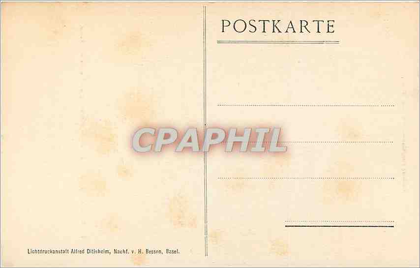 CPA Oeffentliche Kunstsammlung Basel H Holbein Dorothea Offenburg als Venus mit Amor  — Rückseite