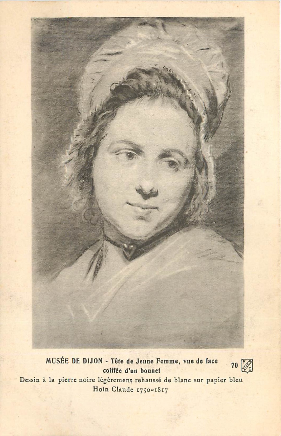 CPA Musee de Dijon Tete de Jeune Femme 