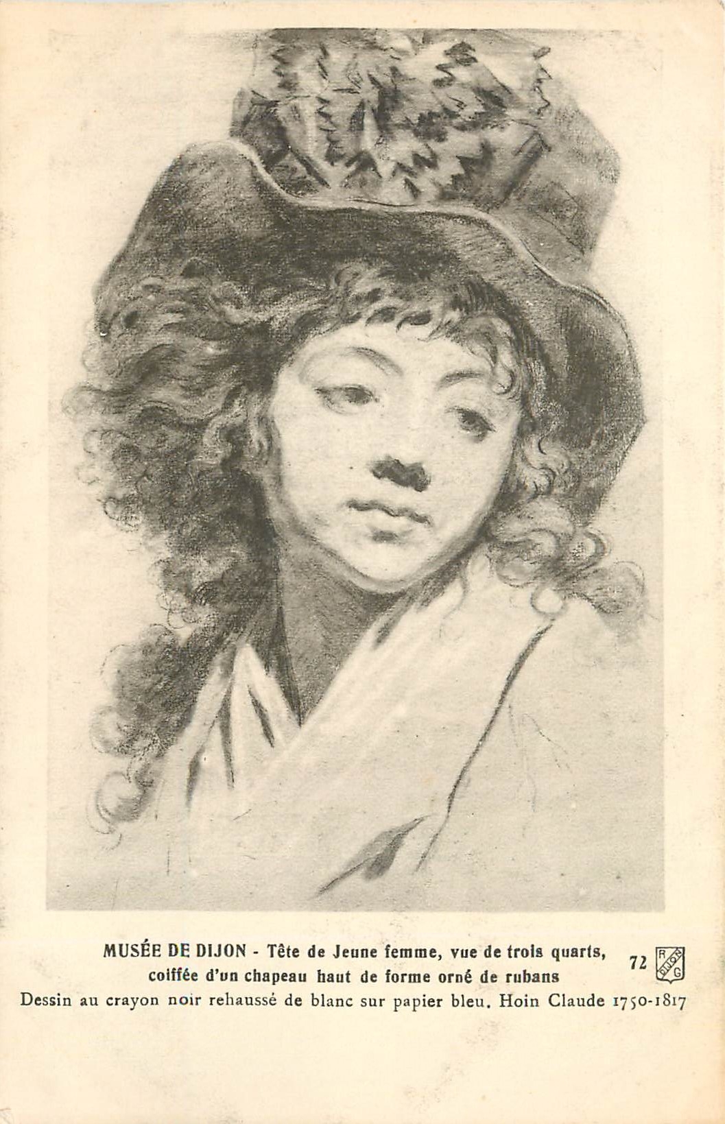 CPA Musee de Dijon Tete de Jeune Femme vue de trois quarts 