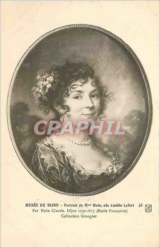 CPA Musee de Dijon Portrait de Mme Hoin 