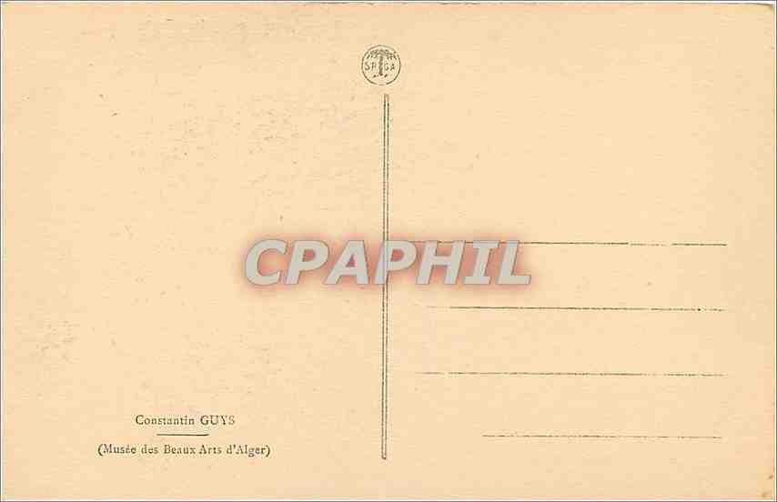CPA Constantin Guys Musee des Beaux Arts d'Alger  — Back