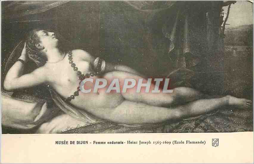 CPA Musee de Dijon Femme endormie Heinz Joseph 