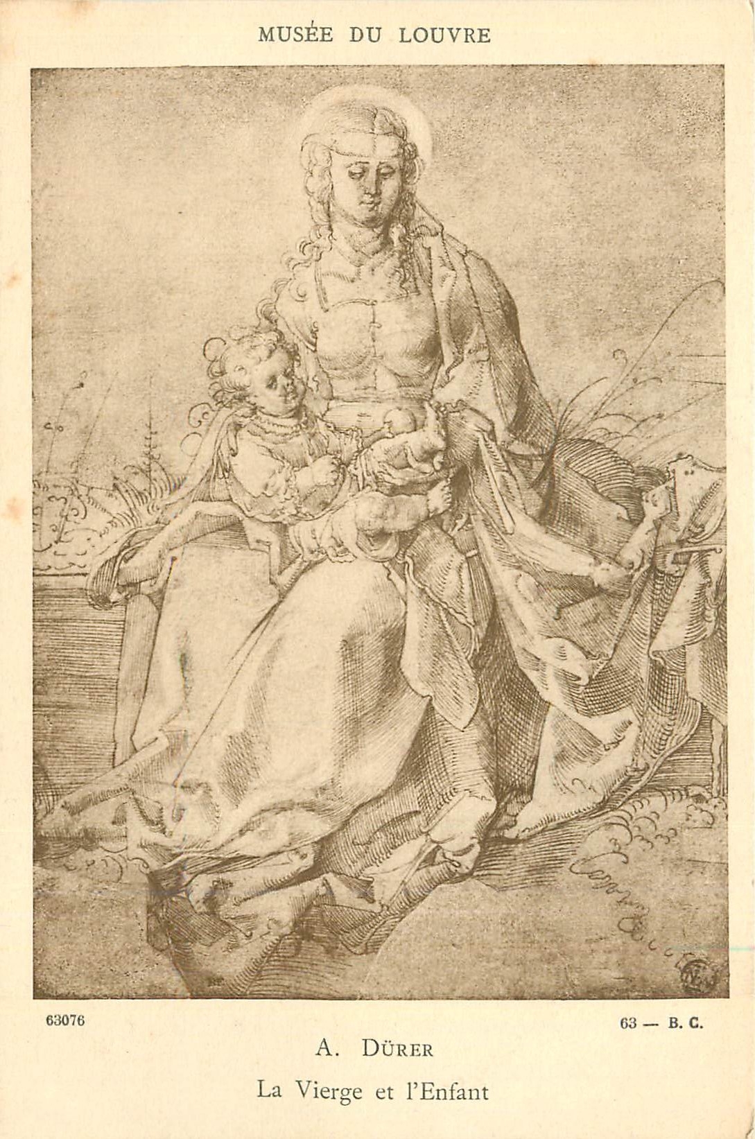 CPA Musee du Louvre A Durer La Vierge et l'Enfant 