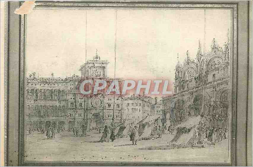 CPA Palais des Beaux Arts de la Ville de Paris Dessin Place St Mare Venise Guardi 